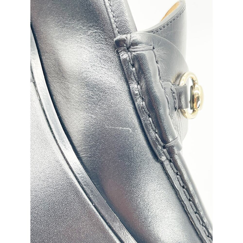 Gucci Ancora S/S 2024 Runway Black Leather Horsebit Platform Loafers IT 38 - Picture 14 of 16